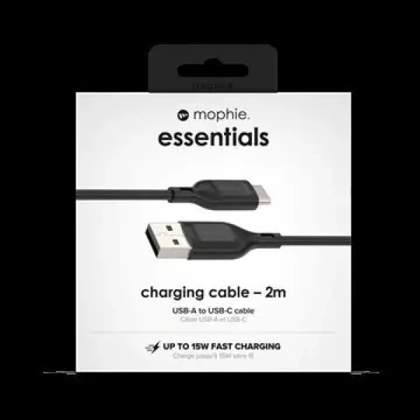 ZAGG nabíjací kábel USB-A - USB-C čierna / Kábel / USB-A - USB-C / 2 m / 15 W (409913775)