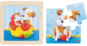 GOKI Drevené puzzle Psík