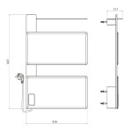 Mereo Elektrický sušiak uterákov, 2 moduly, čierny MT81B