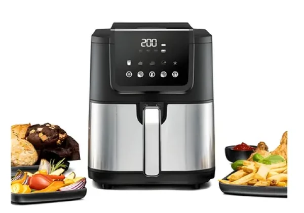 Rommelsbacher FRH 1500 XL čierna/nerez / Teplovzdušná fritéza / 1500 W / 5 programov / časovač / 80-200 °C (FRH 1500 XL)