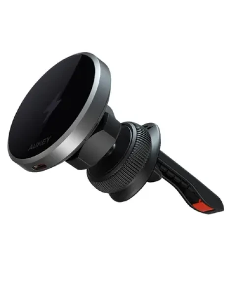 Aukey MagFusion Dash HD-MC13 / Nabíjací držiak do auta / MagSafe / Qi / 360° kĺb