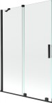 MEXEN/S - Velar Dvojkrídlová posuvná vaňová zástena 120 x 150, transparent, čierna 896-120-000-01-70