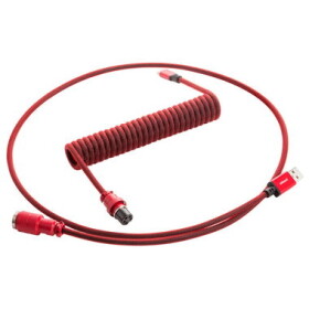 CableMod PRO Coiled Keyboard Cable USB-C - USB-A 1.5m Republic Red / Kábel pre klávesnicu (CM-PKCA-CRAR-KR150KR-R)