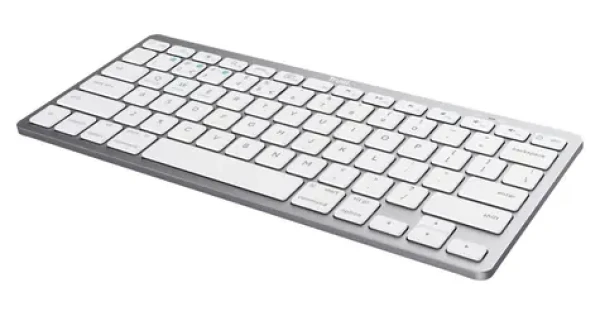 Trust strieborná / Bezdrôtová klávesnica / Bluetooth / CZ/SK layout / nožnicová (25354)