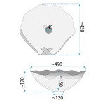 REA - Keramické umývadlo na dosku HM-22 Handmade ART REA-U6326