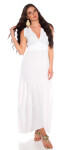 Sexy Goddess-Maxidress to tie white S/M