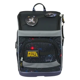 BAAGL Školská aktovka Zippy PLUS Pixel Space / 21 l / vhodná od 1. triedy ZŠ (A-34848)