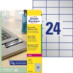 Avery-Zweckform L6133-20 70 x 37 mm prehľad produktov fólie strieborná 480 ks trvalé typové štítky laser, kópie; L6133-20