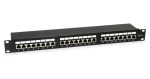 Equip Patchpanel 24x RJ-45 čierna / Patch panel / Cat6 FTP / 1U / 19" / 250 MHz (326425)