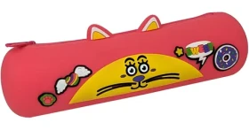 MITAMA Mitamino Animal ružová-žltá / Peračník / Silikónový / Zip / 22 × 7 × 6,5 cm (63704-0284)