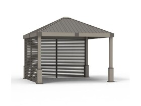 Sojag Nanda 12x12 vrátane bočnej steny 363 x 363 x 313 cm, metalická šampanská