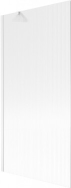 MEXEN/S - Next vaňová zástena FIX 90 x 150, prúžky, biela 895-090-000-00-09-20