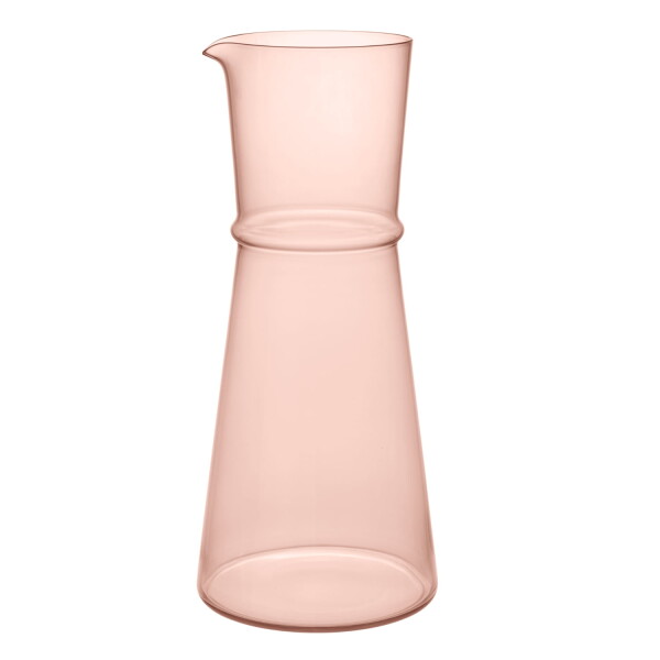 Ferm Living Sklenená karafa Boya Blush 1,35 l