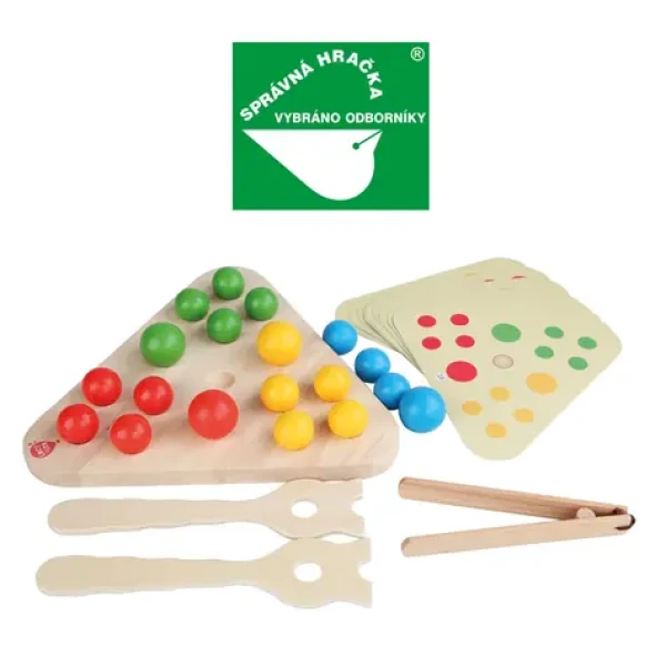 Lucy Leo Magický trojuholník 2v1 drevená hra s predlohami