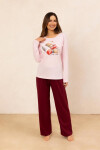Regina 728 long/r S-XL Z25/26 dámske pyžamo Růžová XL