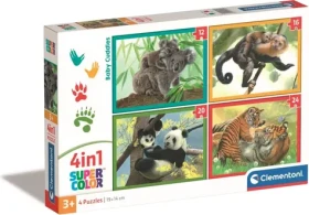 Clementoni PUZZLE Roztomilé mláďatá 4v1