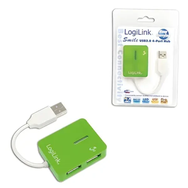 LogiLink UA0138 zelená / USB Hub / 4X USB 2.0 (UA0138)