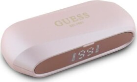 Guess Guess Bluetooth Headphones GUTWSC2MCDSP TWS + Docking Station Pink/Pink Elongated Metallic Printed Logo