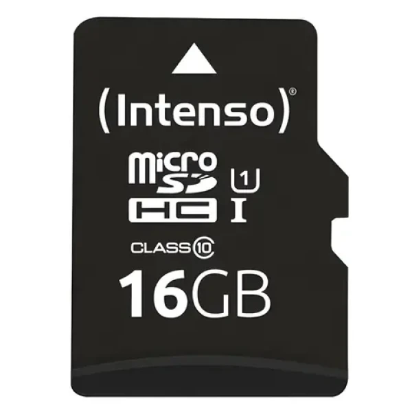 INTENSO microSDHC 16GB / Pamäťová karta / UHS-I (U1) / Class 10 / čítanie 90 MB/s / vr. SD adaptéra (3423470)