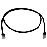 Telegärtner 100008329 RJ45 sieťové káble, prepojovacie káble CAT 5e F/UTP 2.0 m čierna samozhášavý, s priechodkou chrániacou proti zlomeniu 1 ks; 100008329