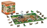 Wooden City Drevené puzzle Škôlka na farme 2v1