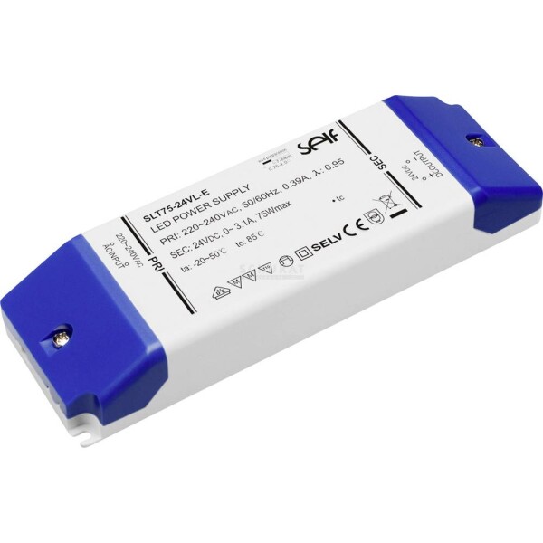 Self Electronics SLD120-24VL-E LED driver konštantné napätie 120 W 5 A 24 V/DC stmievateľný, ochrana proti prepätiu, prepätia, montáž na nehorľavom povrchu,; SLD120-24VL-E