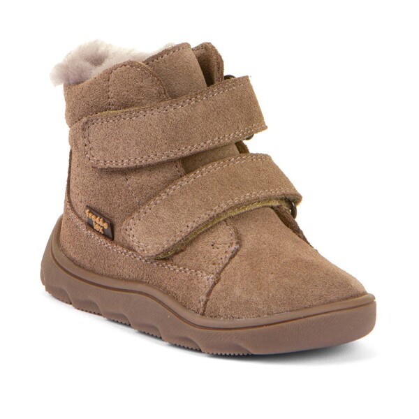 Detské zimné barefoot topánky ZERU TEX FURRY Beige Froddo G2110151-8 - 35