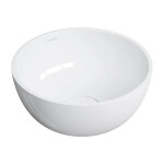 OMNIRES - SHELL M+ umývadlo na dosku, O35 cm, biela lesk SHELL350UNBP