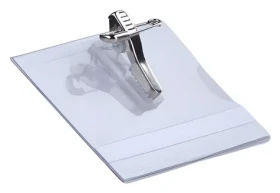 EuroSupplies Visačka CT 123 číra / Visačka / 60 x 90 mm / balenie 50 ks / špendlík, svorka krokodíl (LAMBACT123)