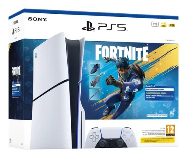 Sony PlayStation 5 Slim + Fortnite Blooming Chaos biela / Herná konzola / 1 TB SSD / Blu-ray / 4K 120Hz / Wi-Fi 6 (711719021421)