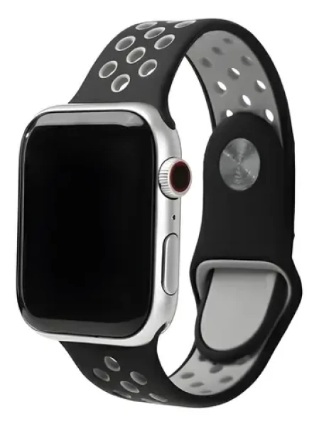 Beline Sport Silicone čierno-sivý / Športový pásik pre Apple Watch / 38/40/41mm