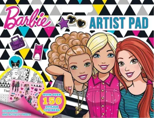 BARBIE Umelecký blok so samolepkami A3