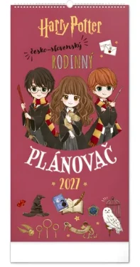 NOTIQUE Rodinný plánovací Harry Potter 2027 / Nástenný kalendár / 21 × 42 cm