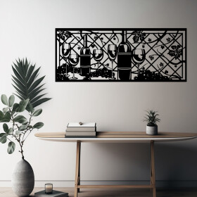 Veselá Stena Samolepka Vinná réva Farba: čierna, Veľkosť: 100 x 40 cm