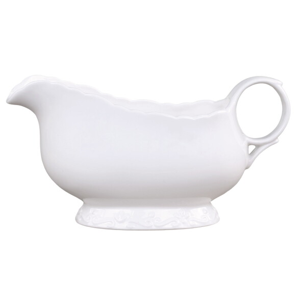 Chic Antique 40332 Porcelánová miska s uškom Provence v bielom farebnom prevedení s dekorom 19 x 10 cm