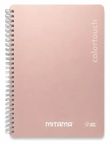 Mitama i-Note lososová, čistý / Špirálový zošit / 18,5×24 cm / 90 listov (62278-90209)
