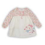 Detská súprava, šaty a legíny, Minoti, MOUSE 10, ružová - 80/86 | 12-18m
