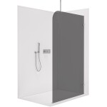 CERANO - Sprchová zástena Walk-in Orbis Top Round Ľ/P - 8 mm - okrúhla vzpera - chróm, grafitové sklo - 150x200 CER-682306