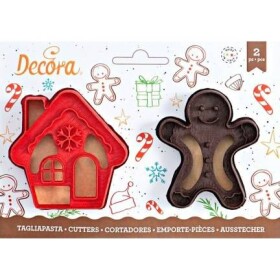 Vykrajovátko vianočný domček a gingerman 8cm - Decora - Decora