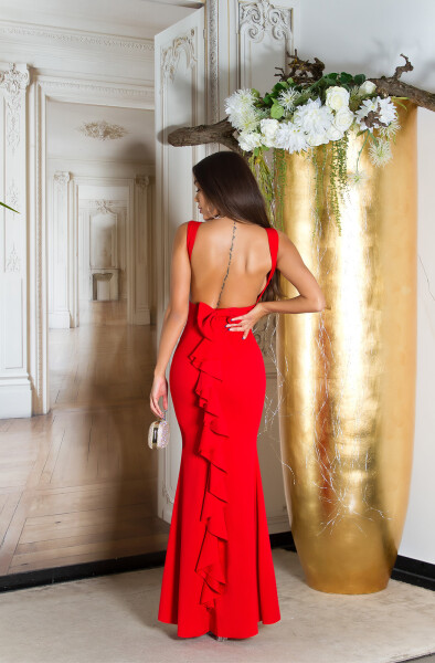 Sexy Koucla Red Carpet Dress with WOW back green Einheitsgroesse