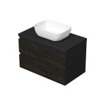 Kúpeľňová skrinka s krycou doskou SAT Cube Way 80x47,5x46 cm hnedá mat CUBE3D46802ZHKD CUBE3D46802ZHKD