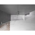 MEXEN/S - Velar L dvojkrídlová posuvná vaňová zástena 70 x 150, transparent, nikel kartáčovaný 896-070-003-01-97