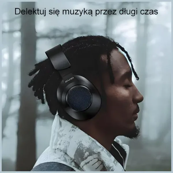 AWEI A997BL čierna / Slúchadlá cez hlavu / Bluetooth 5.1 / 40mm meniče / USB-C (A997BL)