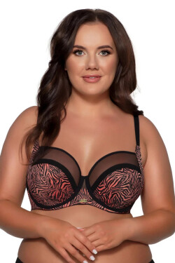 Dámska podprsenka TIGER SSS 1130/3 Terracotta s čiernou - AVA 70H terracotta