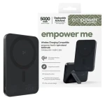 PanzerGlass empower Spin Stand Space Black / Powerbanka / 5000 mAh / otočný stojan (EM23165)