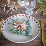 Bloomingville Kameninový tanier Jolly Red Ø 26,5 cm