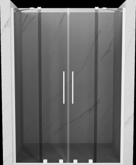 MEXEN/S - Velar Duo posuvné sprchové dvere 160, grafit, biela 871-160-000-42-20