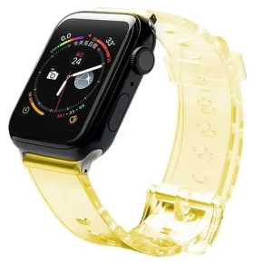 Hurtel Silicone Strap 42/44 mm žltá / Remienok pre Apple Watch / Silikónový