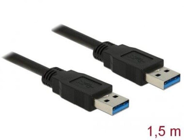 DeLock Kábel USB 3.0 A (M) - USB 3.0 A (M) 1.5m čierna (85061)