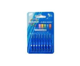 Denticol P01 1 mm / Medzizubná kefka / plochá rukoväť / 16 ks (8+8) (8595689805777)
